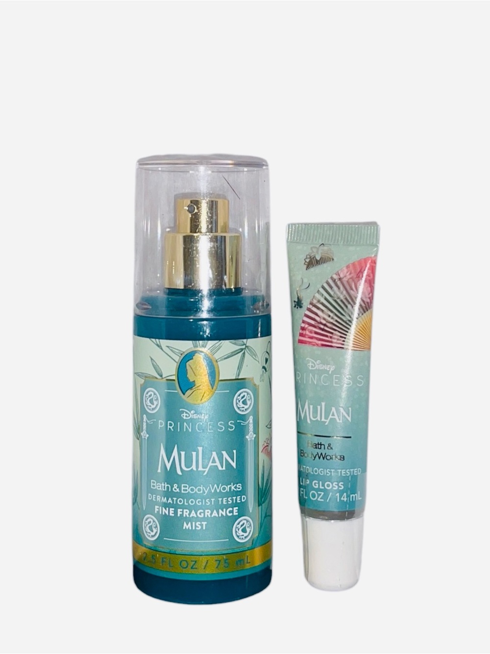 BATH & BODY WORKS DISNEY PRINCESS MULAN FINE FRAGRANCE MIST & LIP GLOSS
